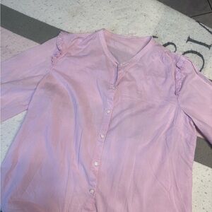 Old Navy Pink V-Neck Blouse